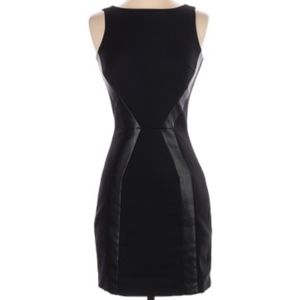 LN Armani X faux leather trim dress